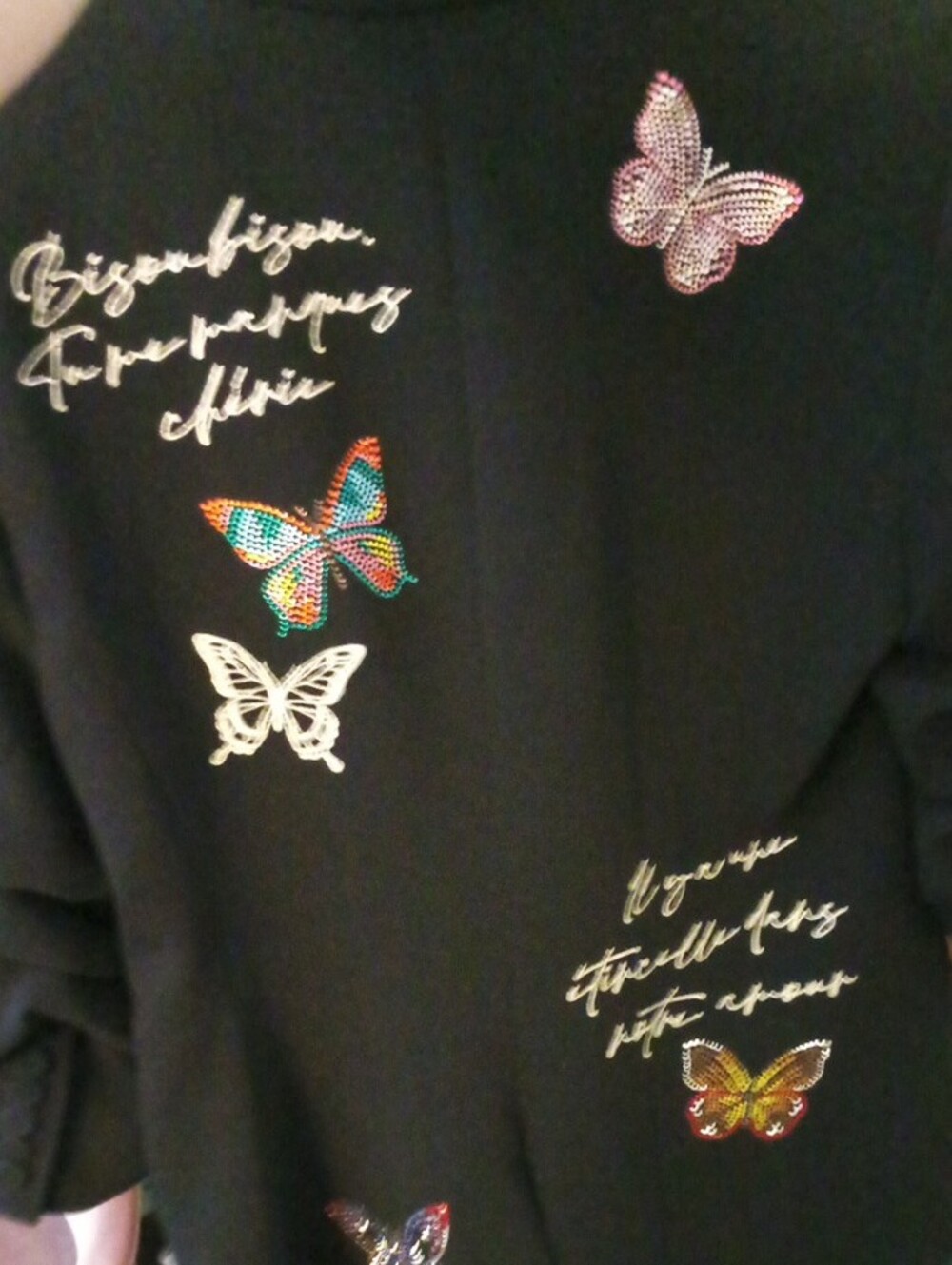 cinq a sept Black Embellished Butterfly Blazer - Picture 3 of 4